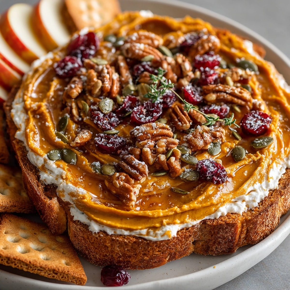 Creamy Pumpkin Spice Butter Board close-up, showcasing swirls of spiced richness perfect for fall.