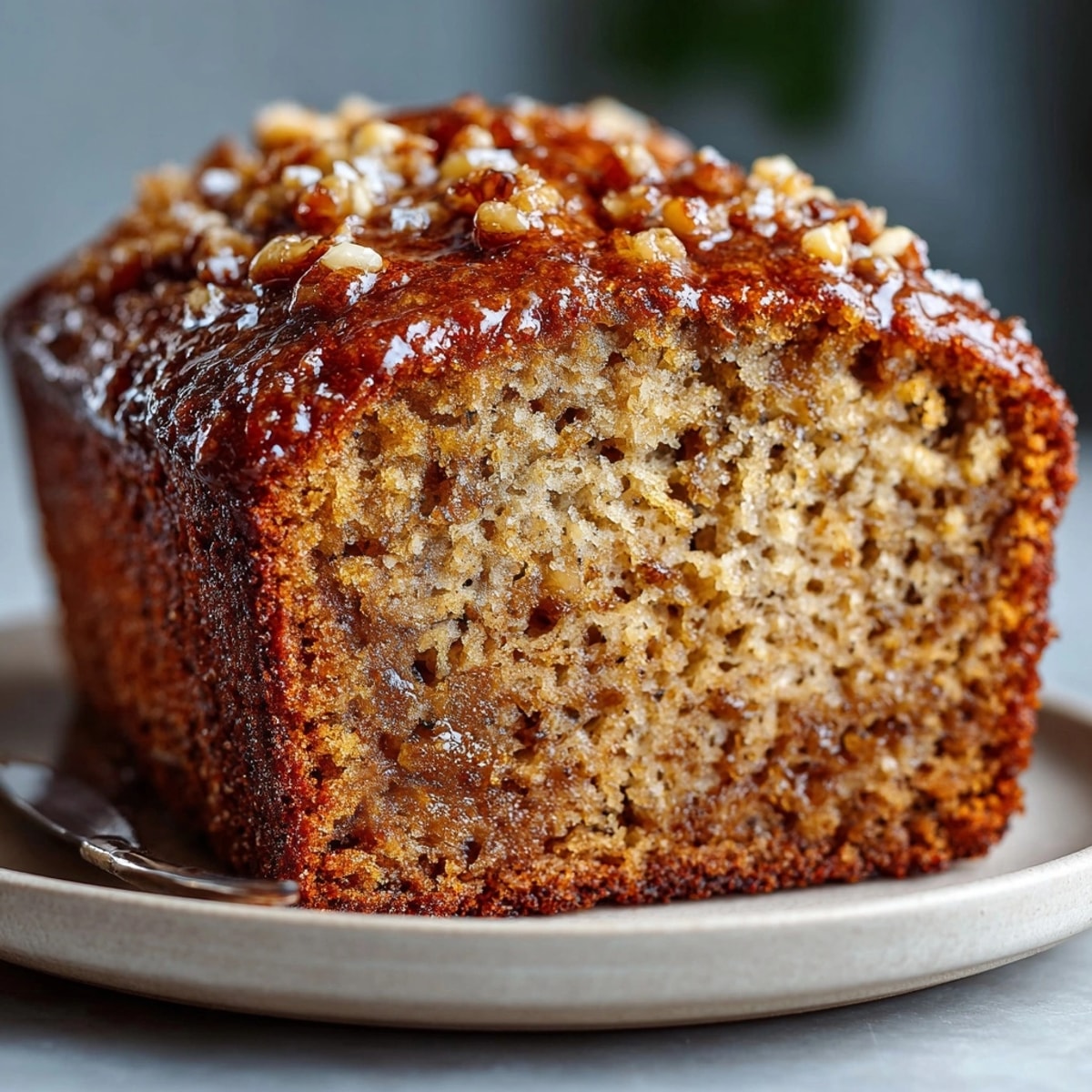 Homemade Gingerbread Banana Bread recipe; rich with molasses, ginger, and ripe banana flavors.