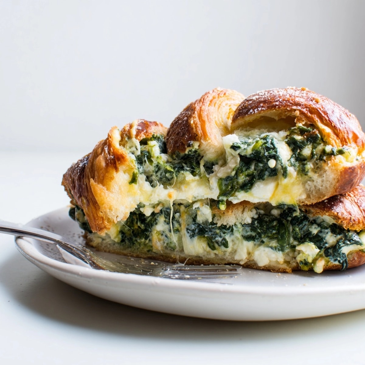 Golden Ricotta Spinach Croissant Bake: Buttery, cheesy layers with an irresistible creamy custard.