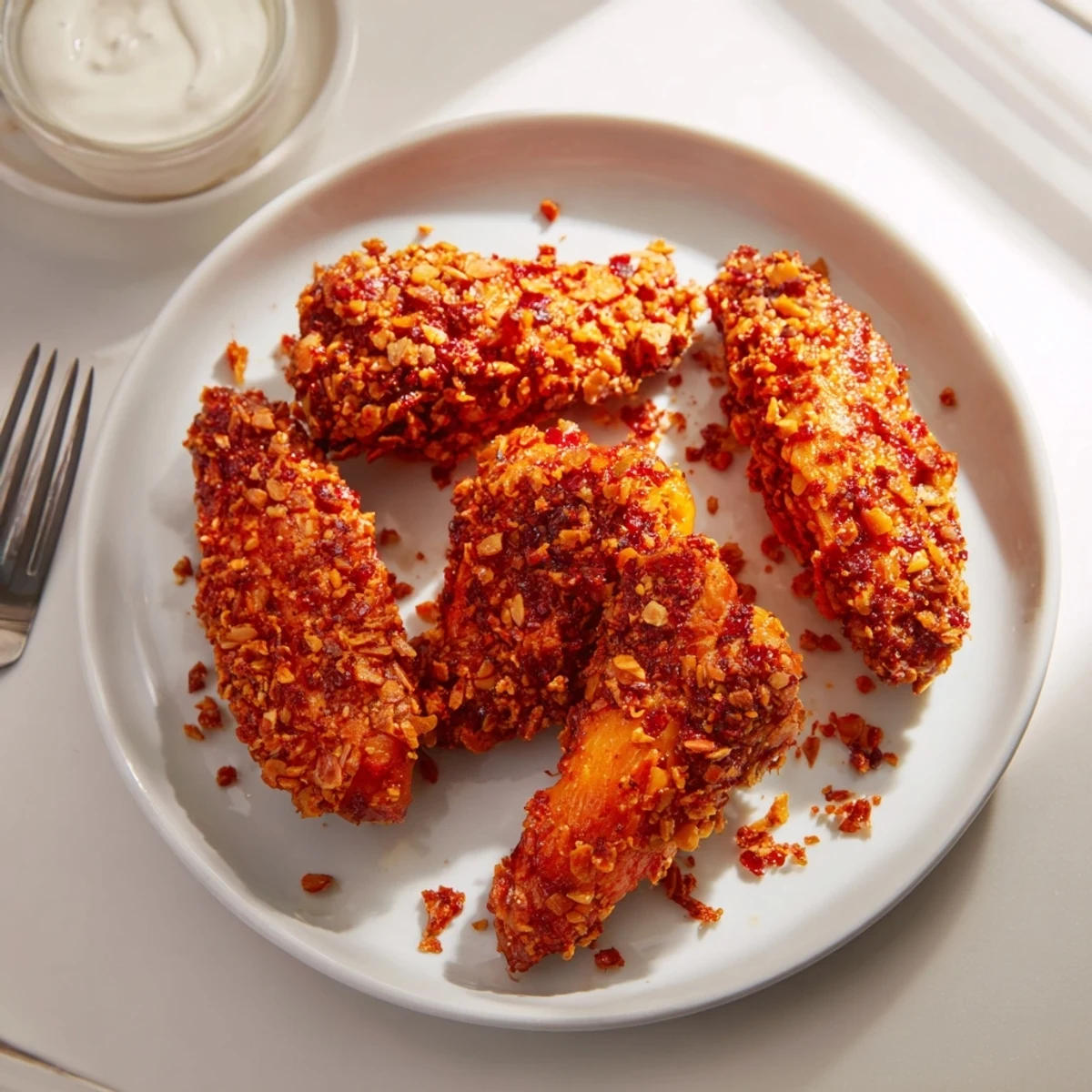 Spicy and crunchy Flamin' Hot pretzel wings ready to impress at any gathering.
