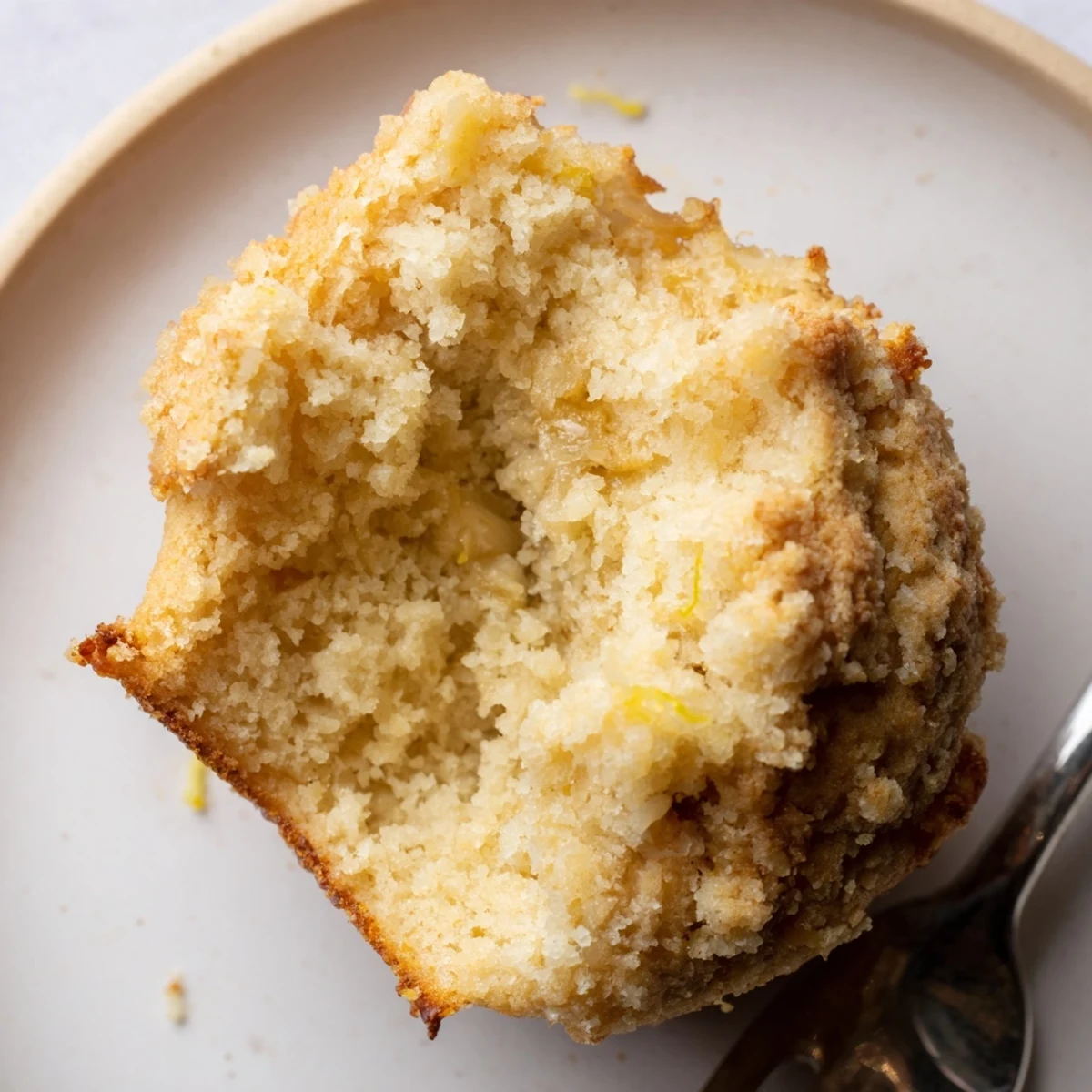 Moist cream cheese sweet tea muffins, golden-brown and ready for breakfast delight.  