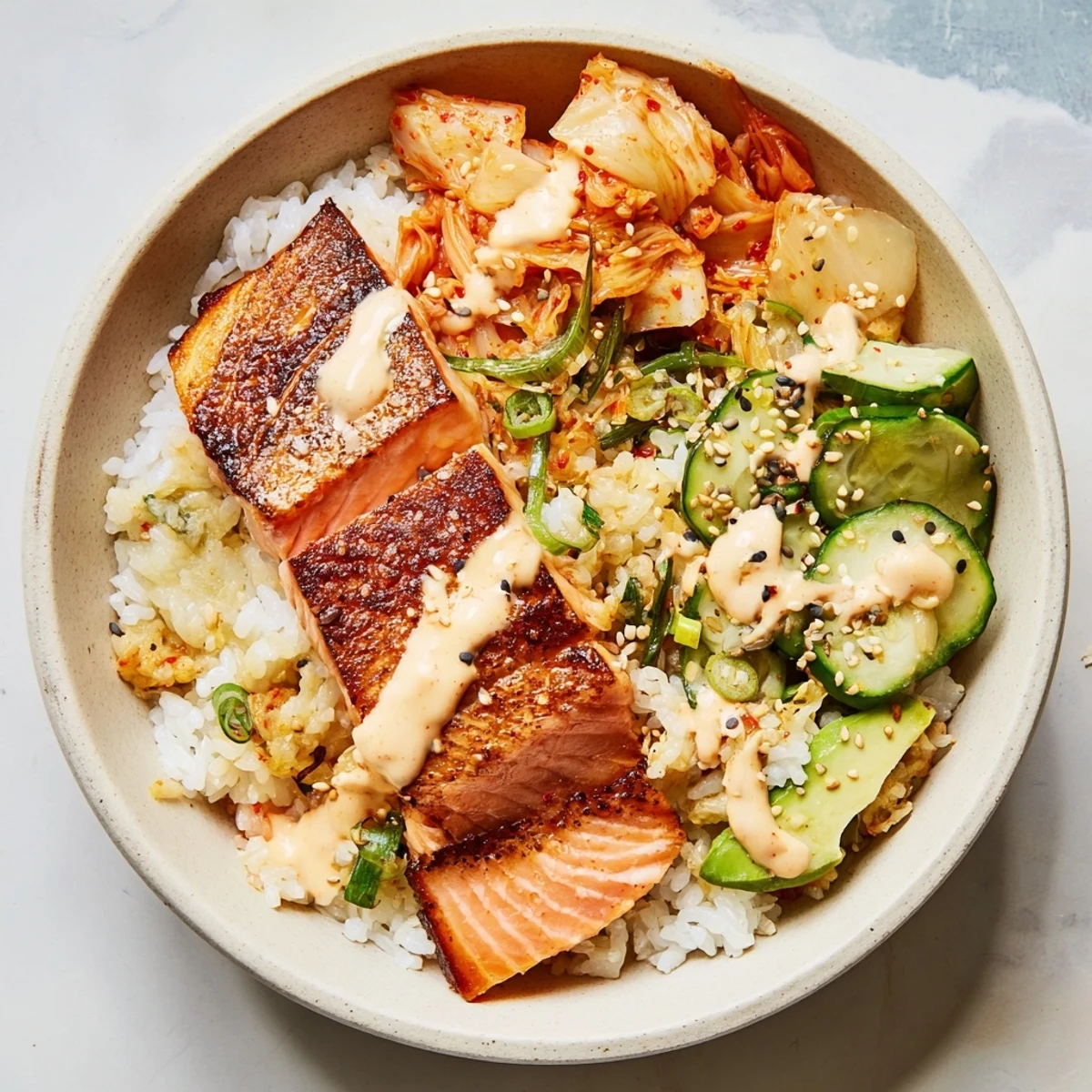 Crispy Salmon Rice Bowl