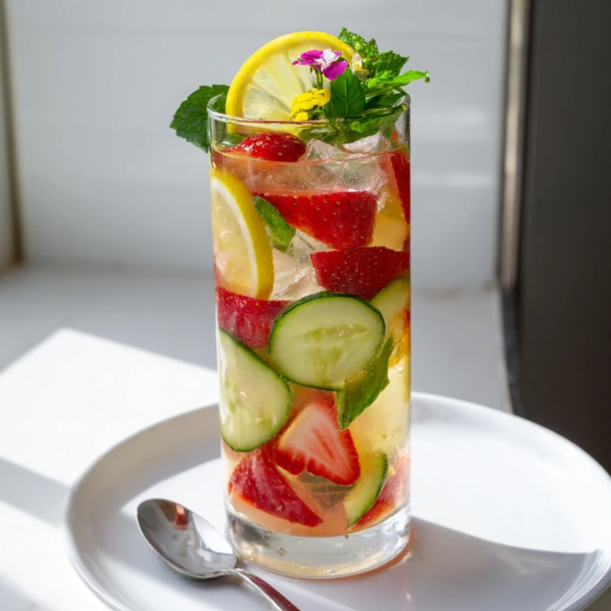 Refreshing water-based mocktails with fresh fruit, perfect for summer gatherings.  