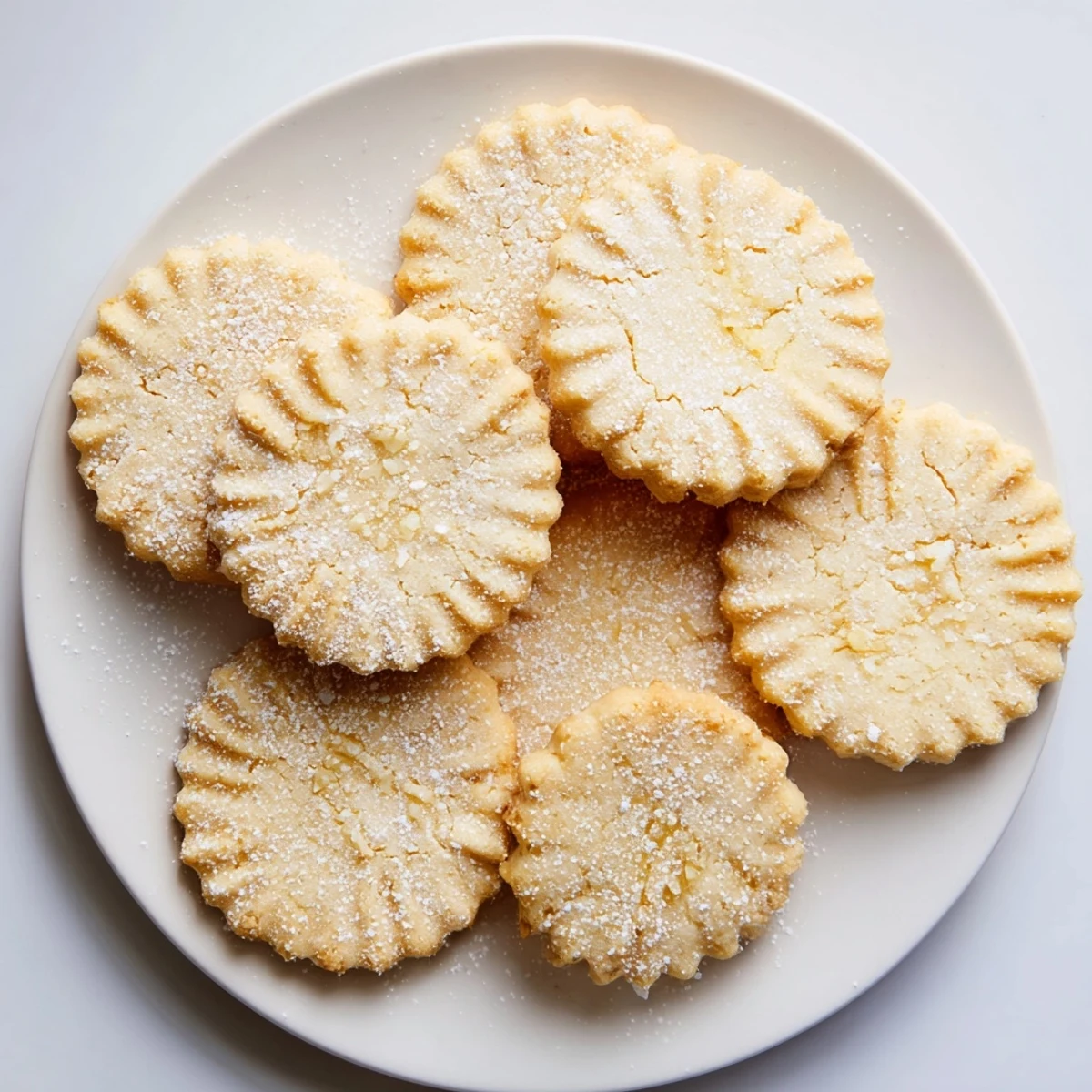 Golden-edged classic shortbread cookies, a delicious, buttery Scottish treat ready to enjoy.