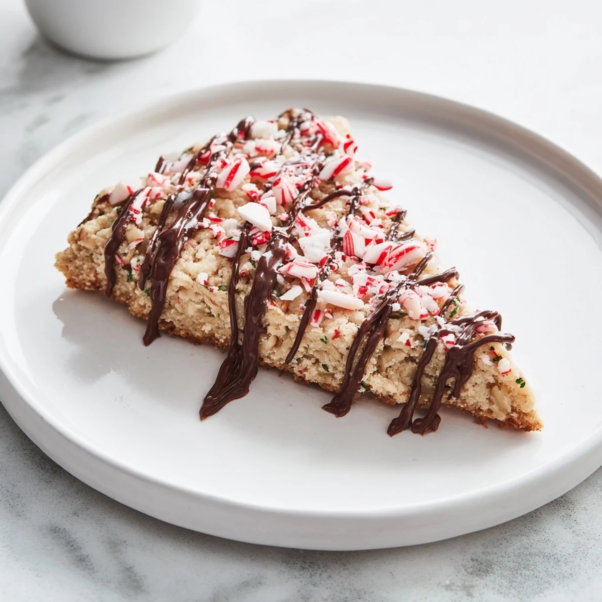 Festive Chocolate Peppermint Shortbread Wedges, a delightful dessert with peppermint and chocolate flavors.