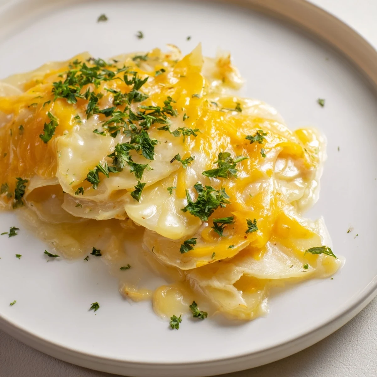 Golden, bubbly Budget-Friendly Potato Layer Bake, a comforting casserole with creamy cheese and tender potatoes.