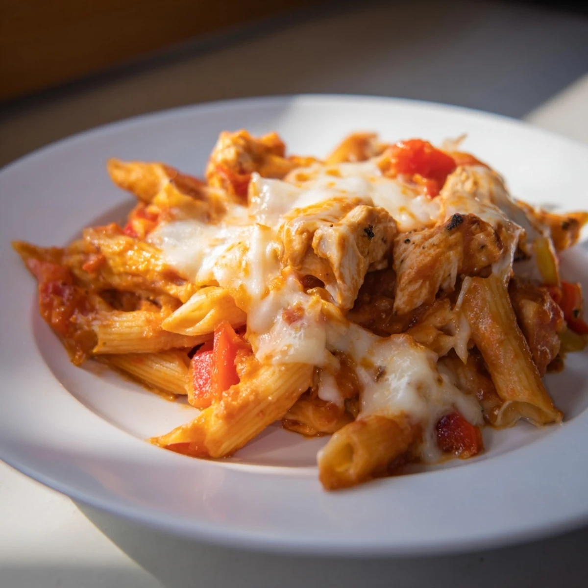 Baked Salsa Chicken Pasta