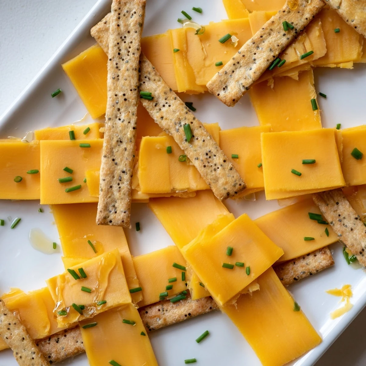 Serve this flavorful Garden Gate Lattice, weaving cheese and crackers for an impressive appetizer.