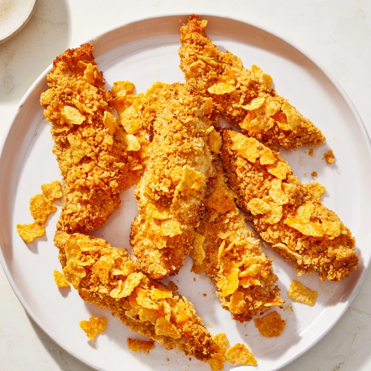 Oven-baked onion chip chicken tenders, a delightful crunch and flavorful protein meal for anyone.
