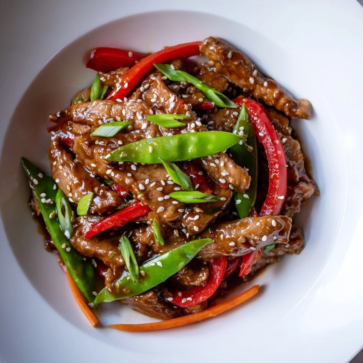 Enjoy the fragrant aroma of this fresh Sweet Teriyaki Pork Stir-Fry with glistening noodles or rice!