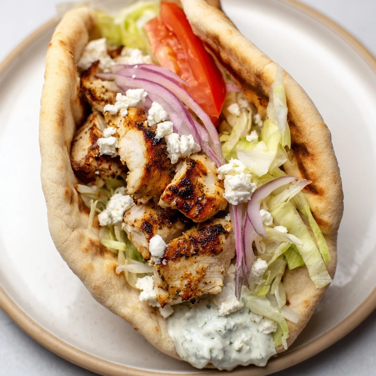 Greek Chicken Souvlaki Wraps