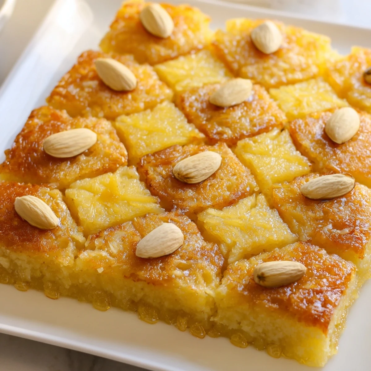 Egyptian Basbousa with Coconut