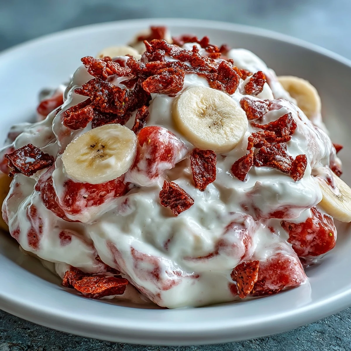 Served partially thawed, these gluten-free yogurt clusters offer a refreshing, crunchy dessert snack for any occasion.