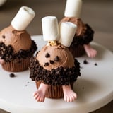 A close-up of a whimsical Bunny Burrow Cupcake Tray, perfect for a spring party dessert table.