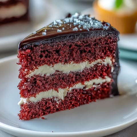 A slice of Betty Boop Cake with velvety red layers and smooth cream cheese buttercream on a white plate.