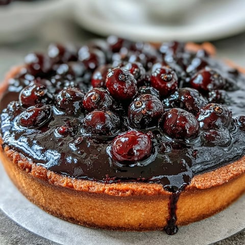 A sliced Black Currant Fruit Tart reveals a buttery crust and vivid purple curd, served on a rustic plate.