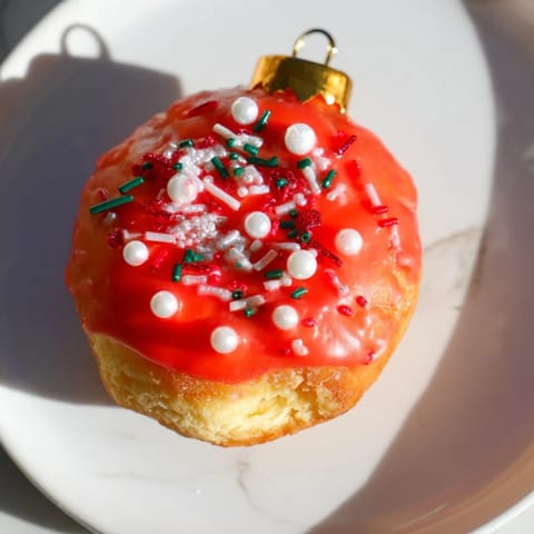 Festive light fluffy beignets