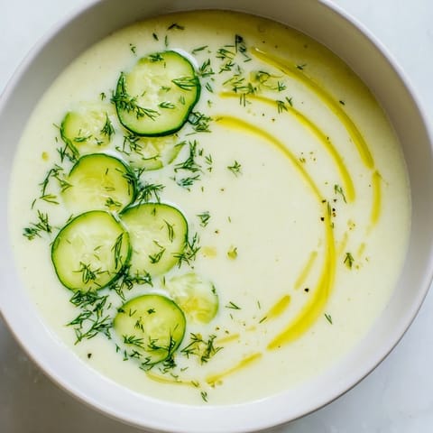 Chilled Cucumber Garlic Soup