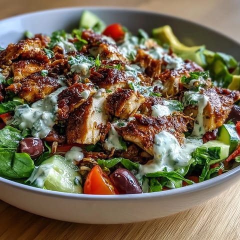 Light Chicken Shawarma Salad