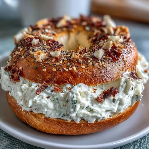 High Protein Bagels Greek Dip