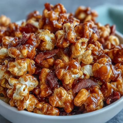Caramel Candy Apple Popcorn