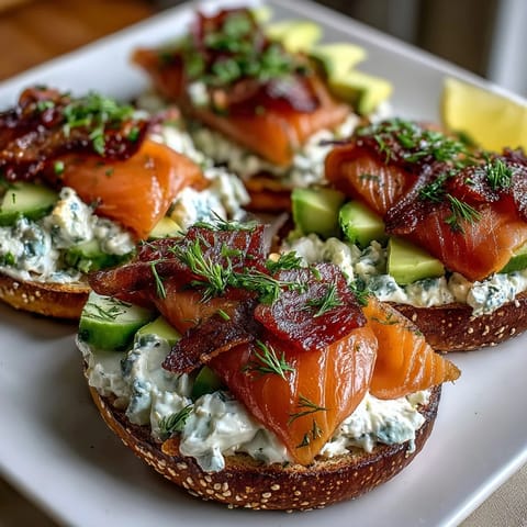 Vibrant smoked salmon bagel board with cream cheese, fresh veggies, and garnishes for a perfect spring brunch spread.