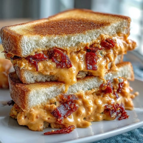 Close-up of classic pimento cheese spread on soft white bread, cut into elegant finger sandwiches for afternoon tea.
