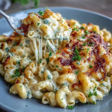Creamy one-pot mac and cheese with melted cheddar, ready for a cozy family dinner.