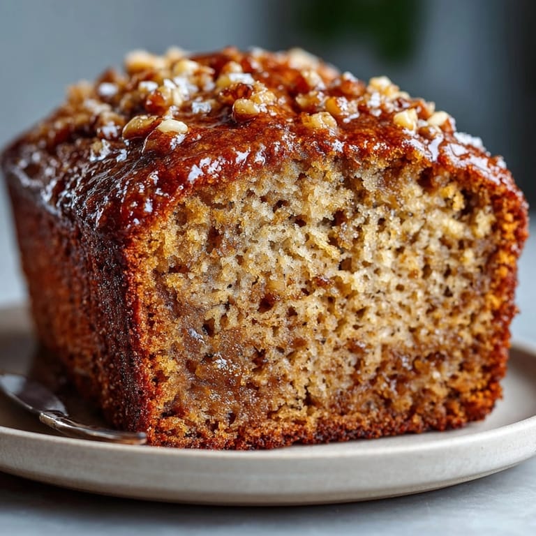 Homemade Gingerbread Banana Bread recipe; rich with molasses, ginger, and ripe banana flavors.