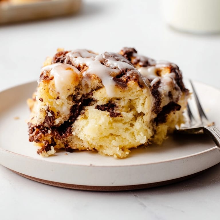 Homemade chocolate cinnamon roll scones: Sweet spices and decadent chocolate layered in flaky dough.