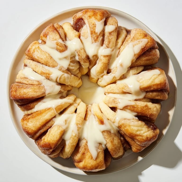 A beautiful holiday breakfast, a pull-apart giant snowflake sweet roll centerpiece is warm from the oven.