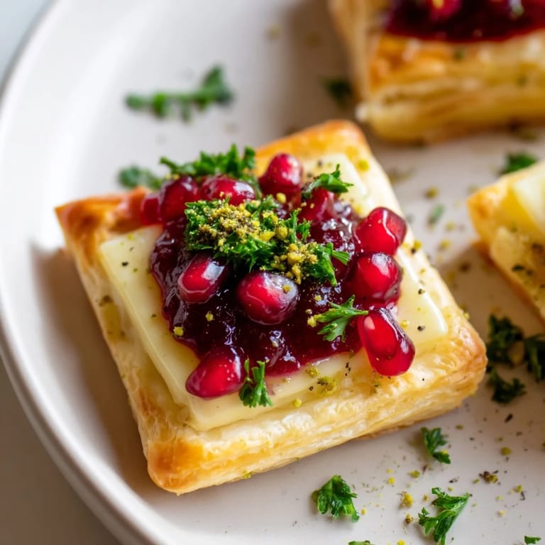 These elegant Fireworks Brie Tartlets feature creamy Brie nestled in flaky pastry, ready to enjoy.