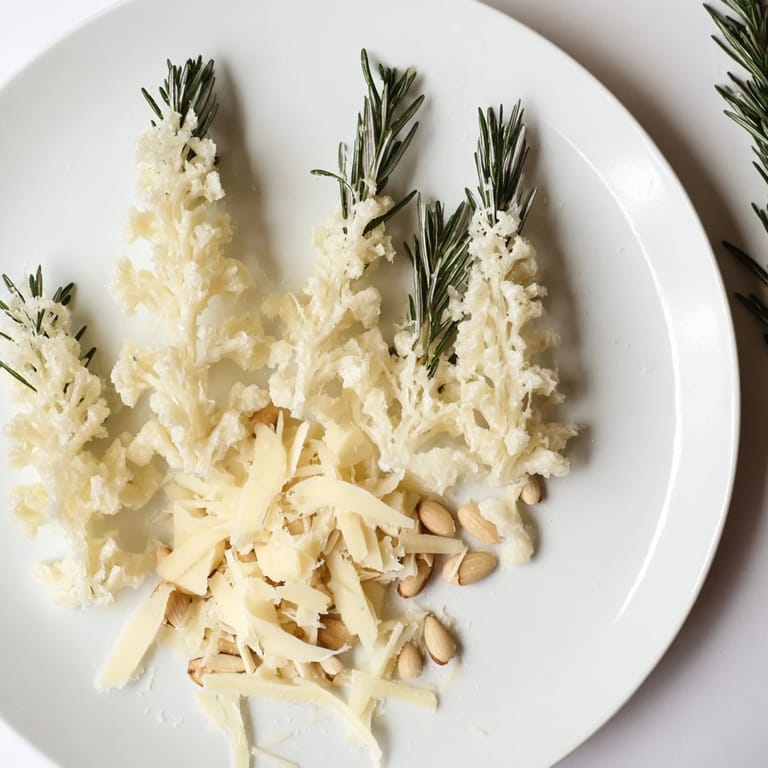 This gorgeous Frosted Pine appetizer features sugared rosemary, almond pinecones, and white cheddar for a wintery delight.