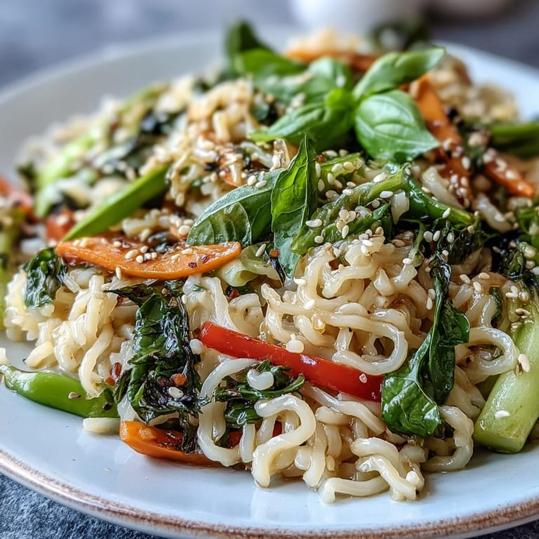 Savory shirataki noodle bowl with ginger sauce served in a white ceramic bowl.