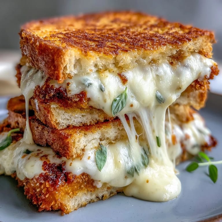 Ultimate cheesy delight: a mozzarella stick grilled cheese with perfectly melted golden bread.