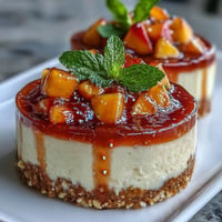 Creamy Peach Bellini Jello Cheesecake Cups ready to impress for any occasion.